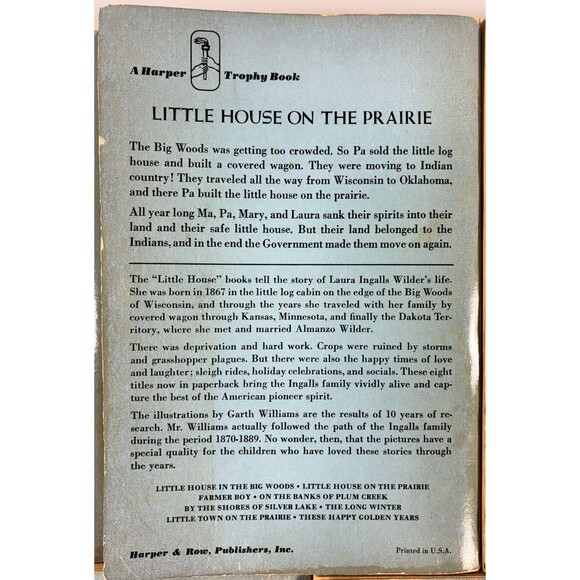 Little House On The Prairie Books Laura Ingalls Wilder Vintage 1971 Blue Set Lot - Picture 9 of 16